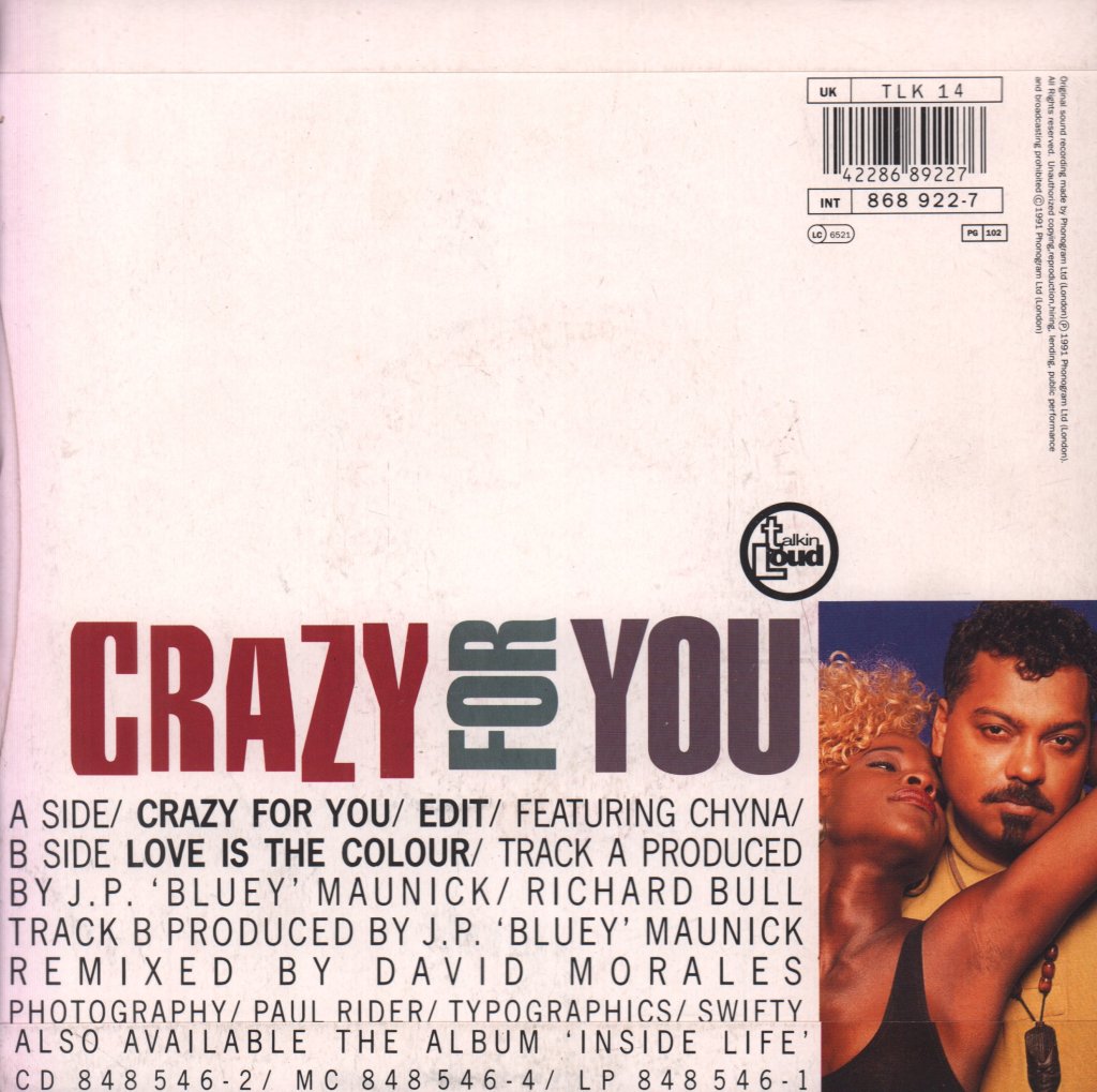 Incognito - Crazy For You - 7 Inch