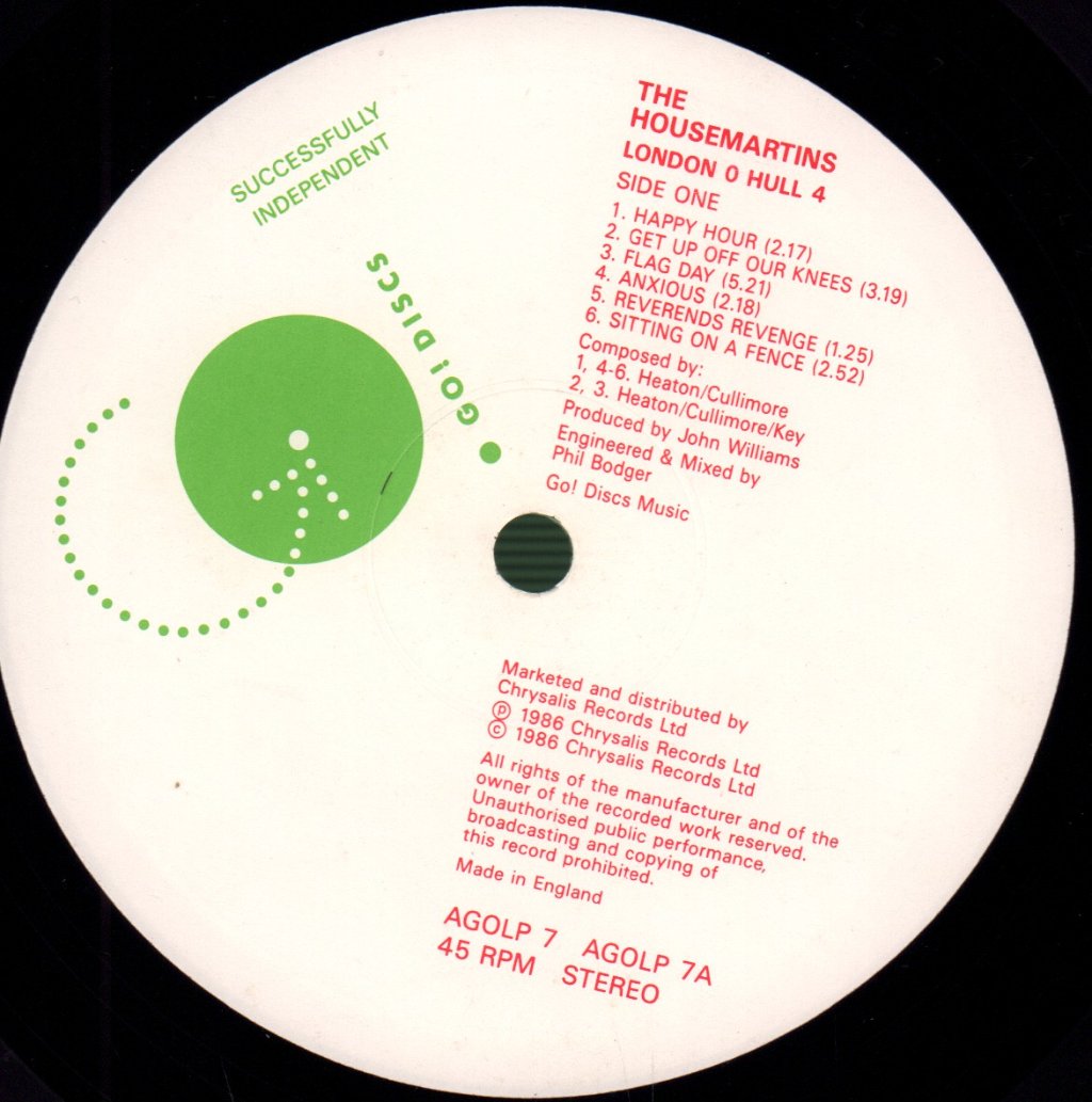 Housemartins - London 0 Hull 4 - Lp