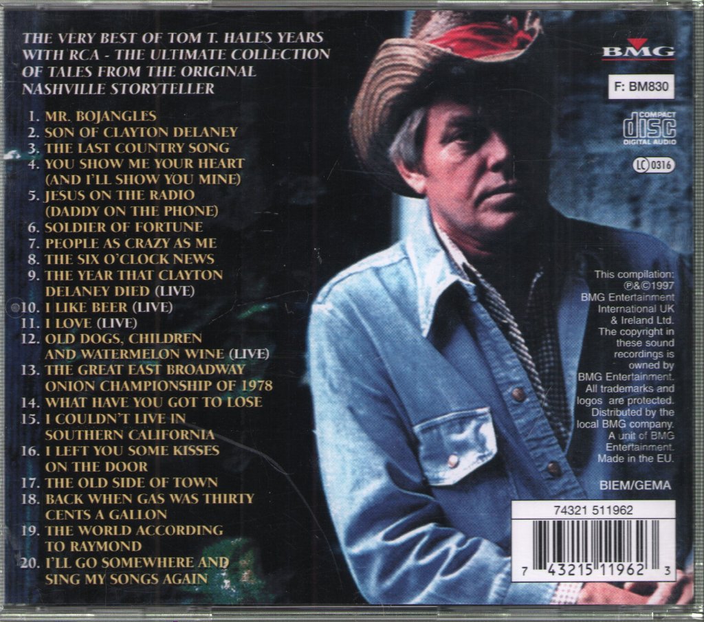 Tom T. Hall - Nashville Storyteller - Cd