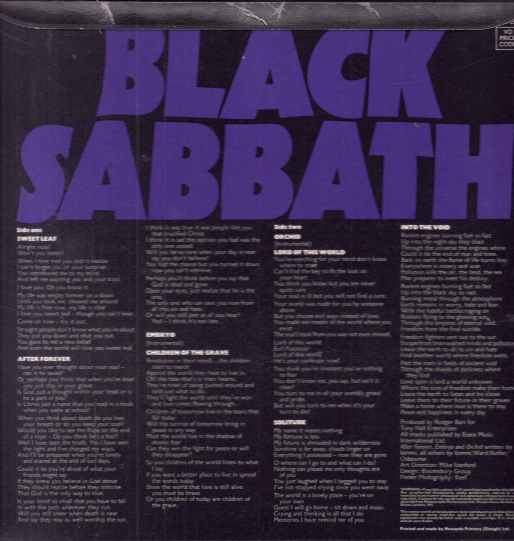 Black Sabbath - Master Of Reality - Lp