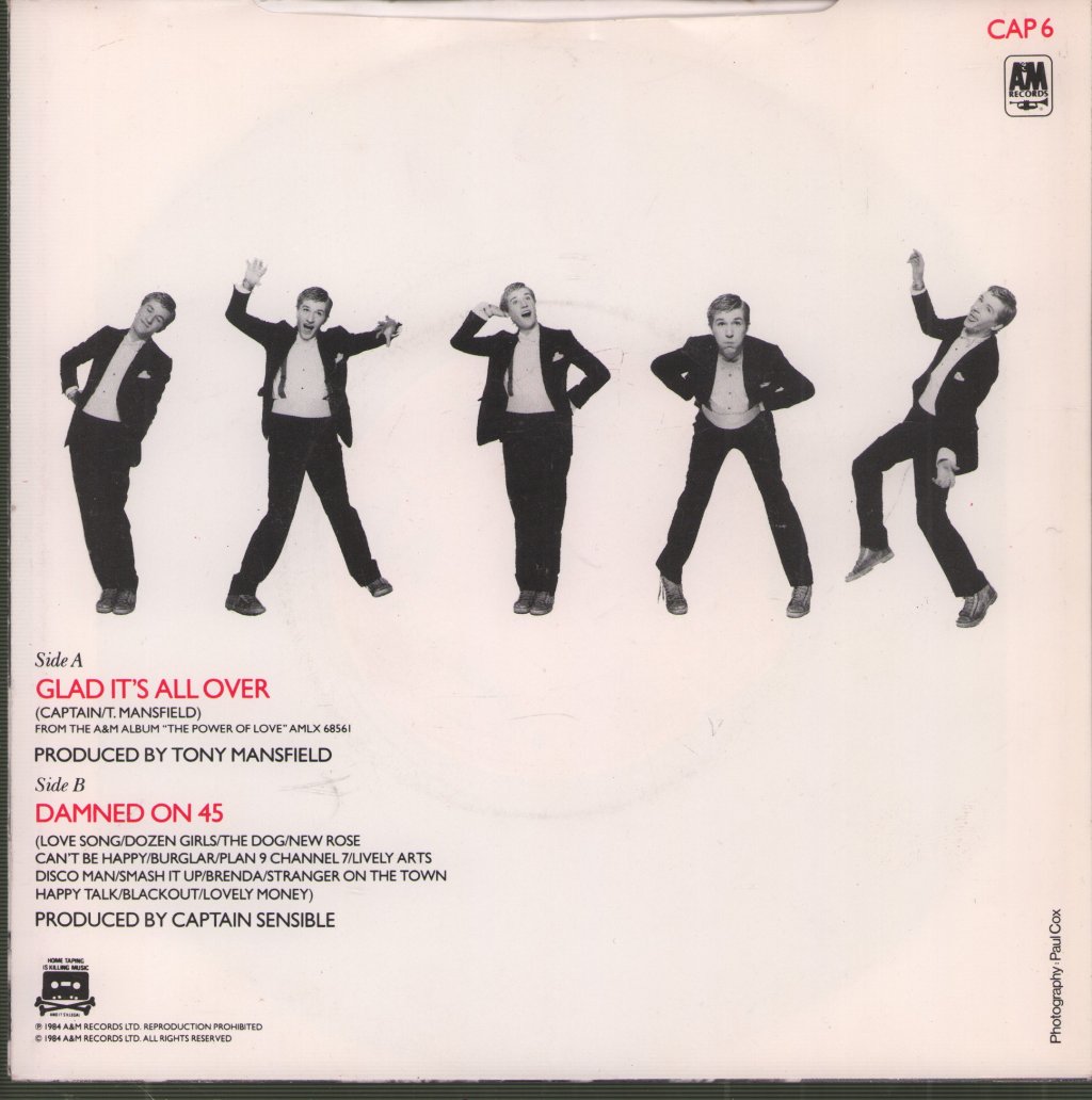 Captain Sensible - Glad It's All Over - 7 Inch