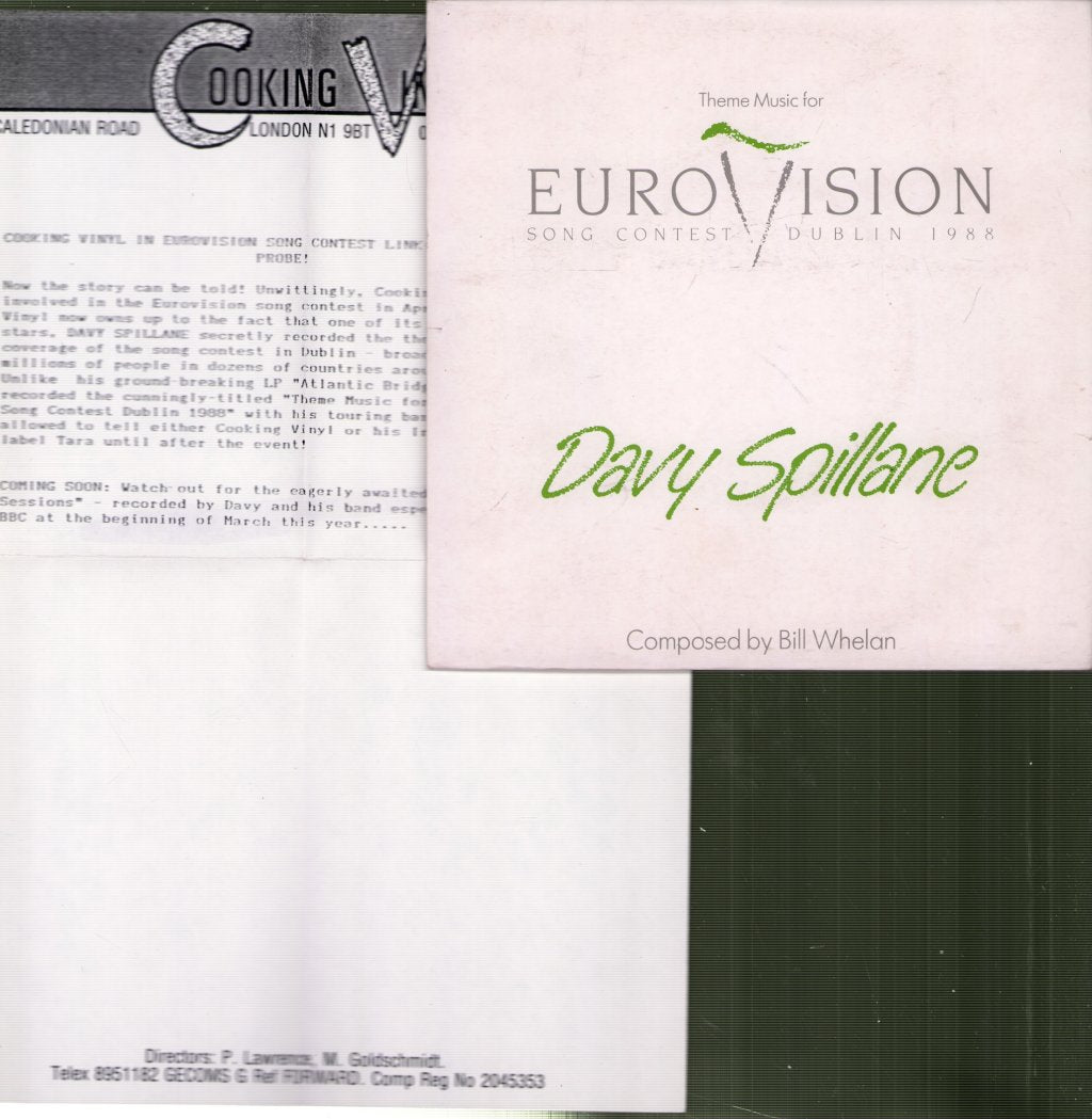 Davy Spillane - Theme Music For Eurovision Song Contest - 7 Inch
