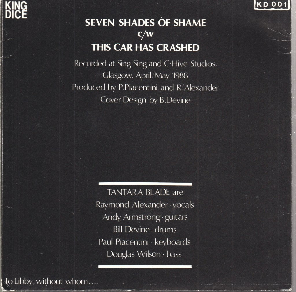 Tantara Blade - Seven Shades Of Shame - 7 Inch