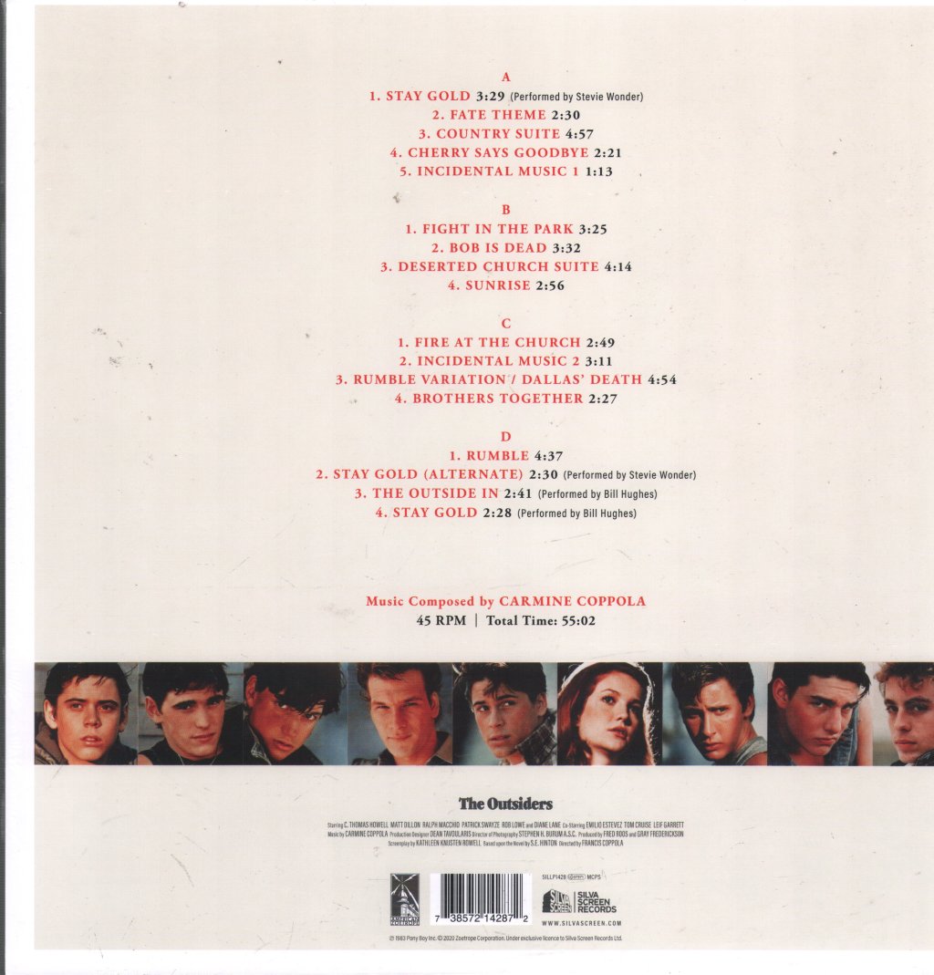 Carmine Coppola - Outsiders (Original Motion Picture Soundtrack) - Lp