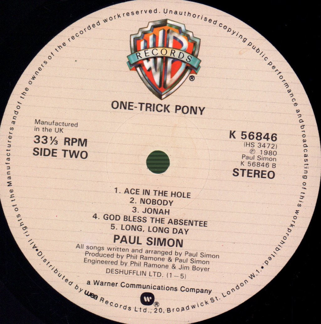 Paul Simon - One Trick Pony - Lp