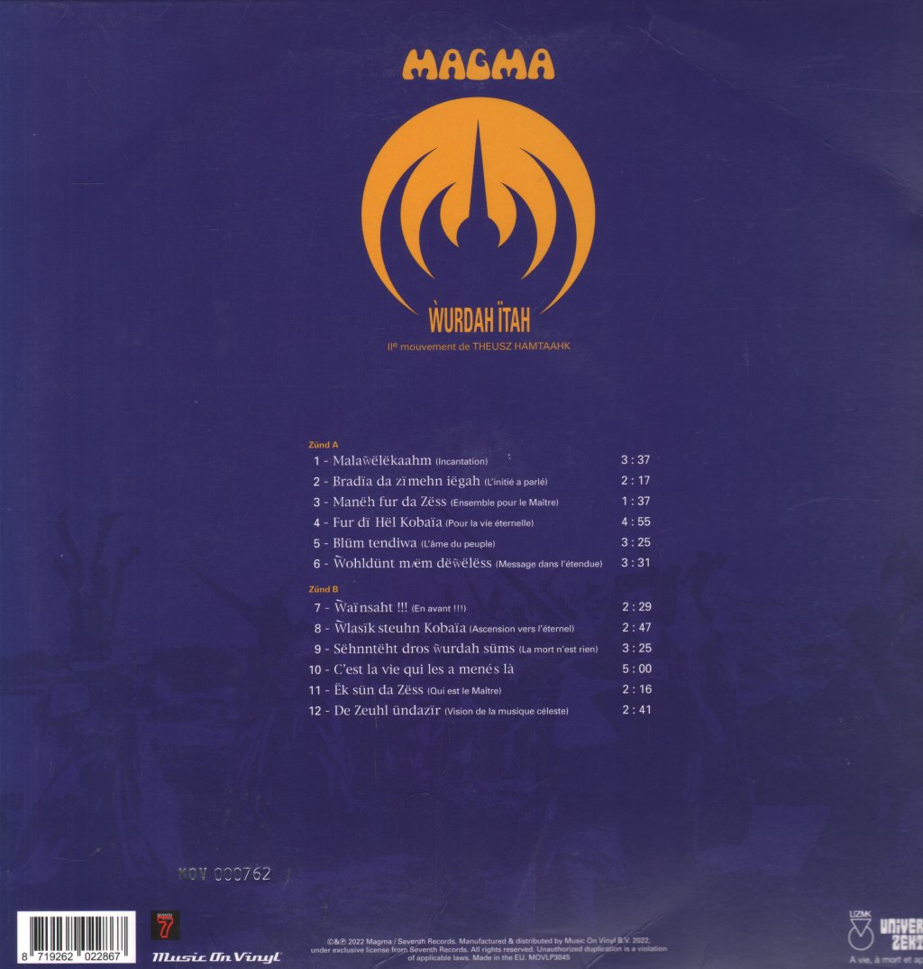 Magma - Ẁurdah Ïtah - Lp