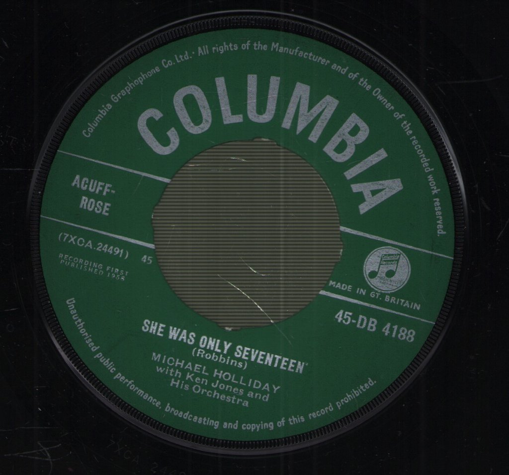 Michael Holliday - She Was Only Seventeen - 7 Inch