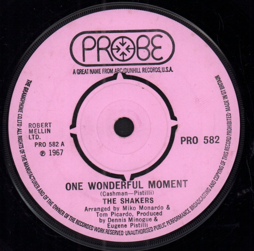 Shakers (60'S Group) - One Wonderful Moment - 7 Inch