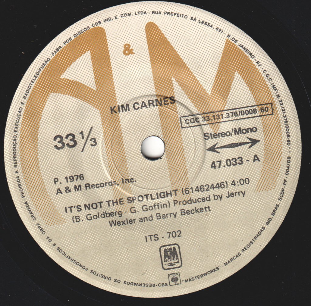 Kim Carnes - (It's Not The) Spotlight - 7 Inch