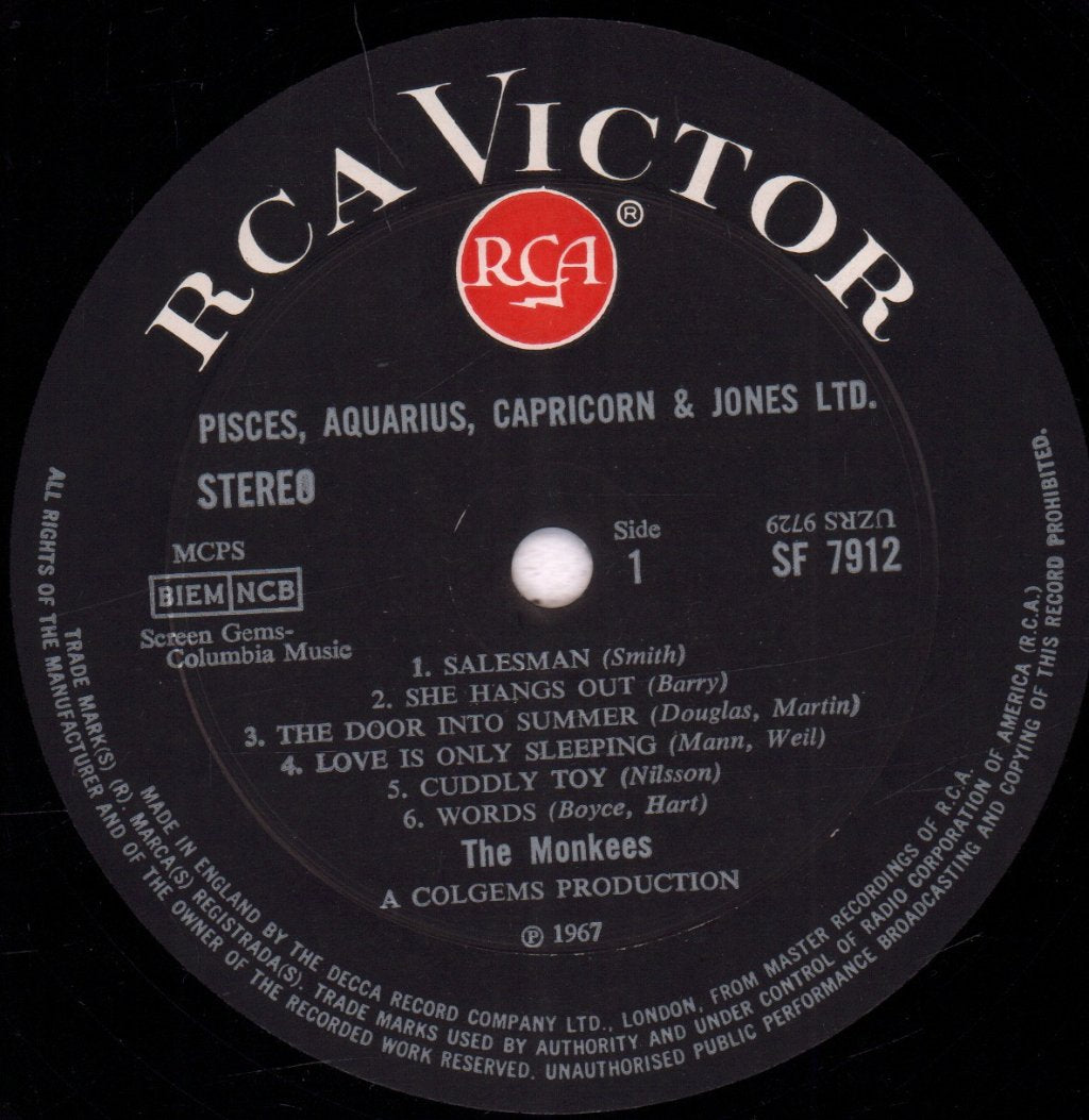 Monkees - Pisces Aquarius Capricorn And Jones Ltd - Lp