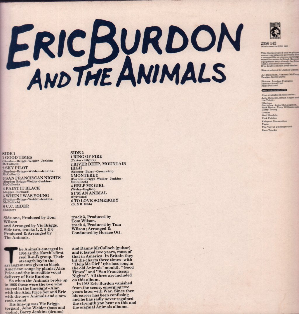 Eric Burdon And The Animals - Eric Burdon And The Animals - Lp
