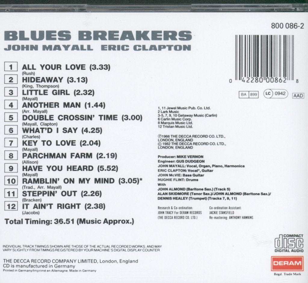 John Mayall & The Bluesbreakers - Blues Breakers - Cd