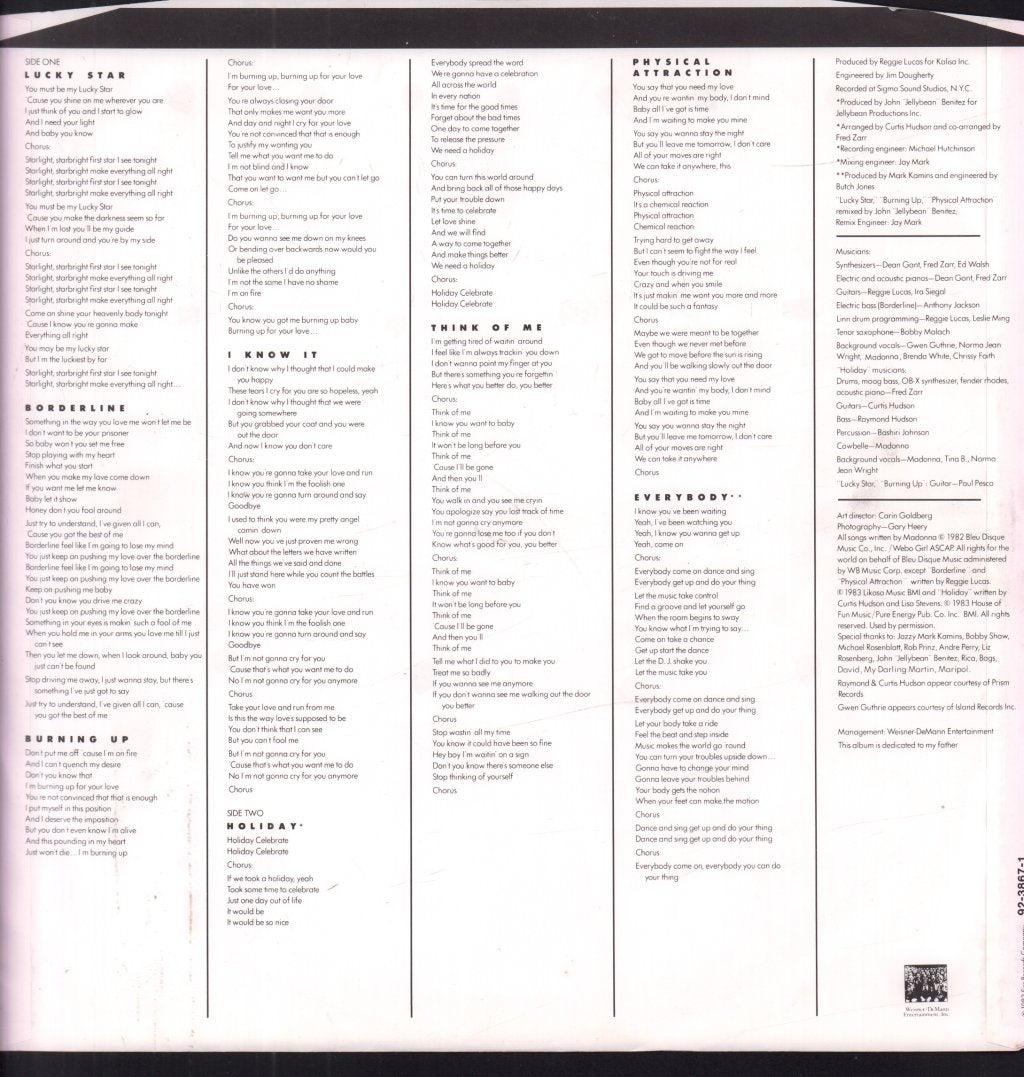 Madonna - First Album - Lp
