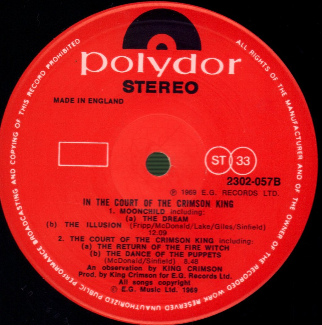King Crimson - In The Court Of The Crimson King - Lp