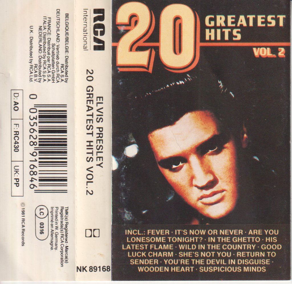Elvis Presley - 20 Greatest Hits Vol. 2 - Cassette