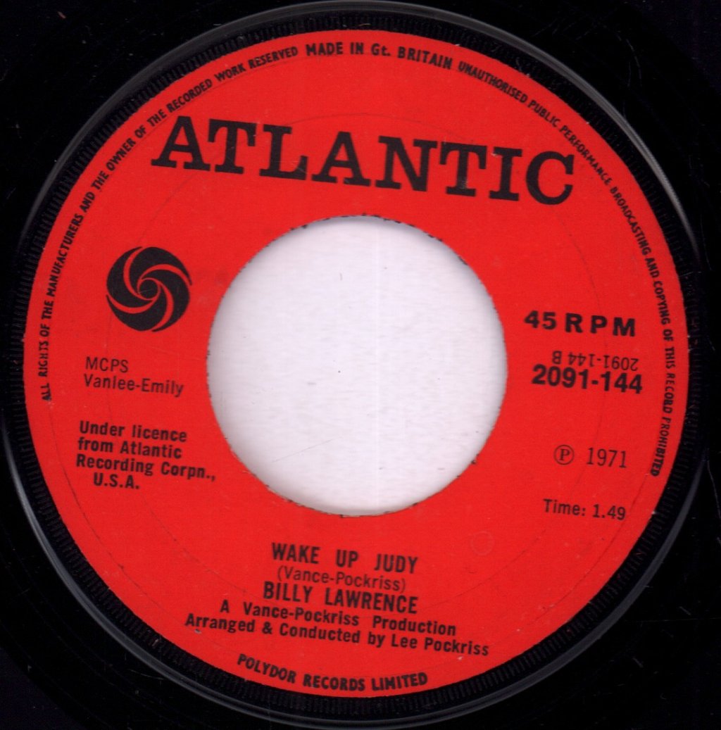 Billy Lawrence - Playground In My Mind (Mama, Je T'aime) - 7 Inch