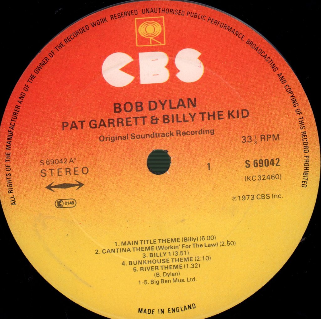 Bob Dylan - Pat Garrett And Billy The Kid - Lp