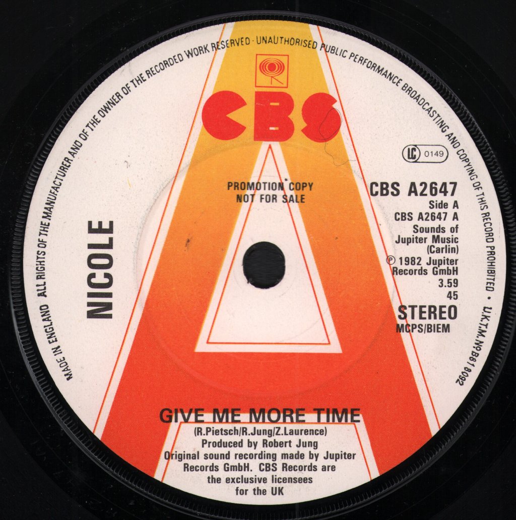 Nicole (Eurovision) - Give Me More Time - 7 Inch