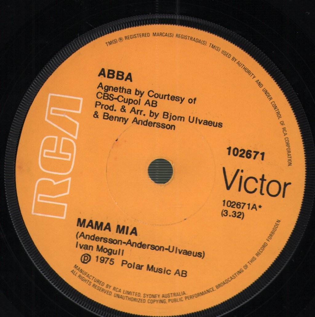 ABBA - Mama Mia - 7 Inch