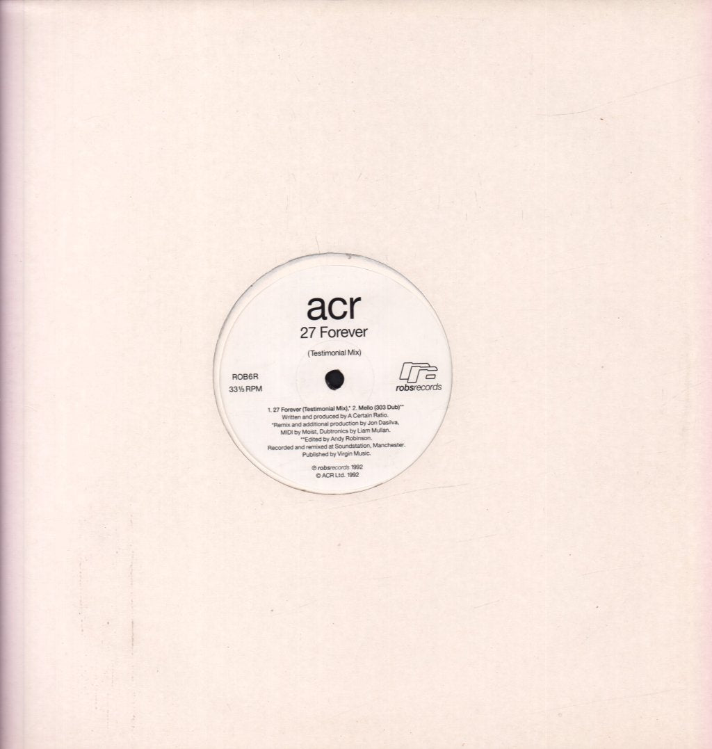 A Certain Ratio - 27 Forever - 12 Inch