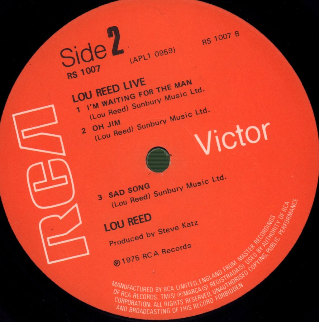 Lou Reed - Lou Reed Live - Lp
