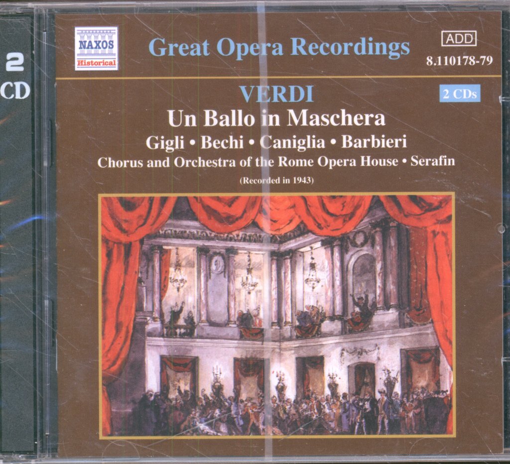 Orchestra Del Teatro Dell'Opera Di Roma, Tullio Serafin - Verdi -Un Ballo In Maschera - Double Cd