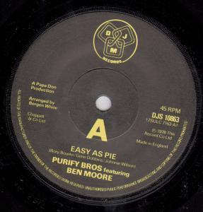 Purify Bros Featuring Ben Moore - Easy As Pie - 7 Inch