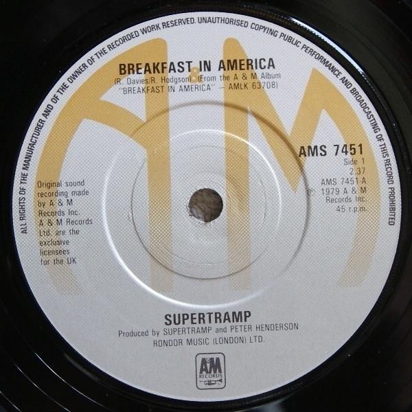 Supertramp - Breakfast In America - 7 Inch