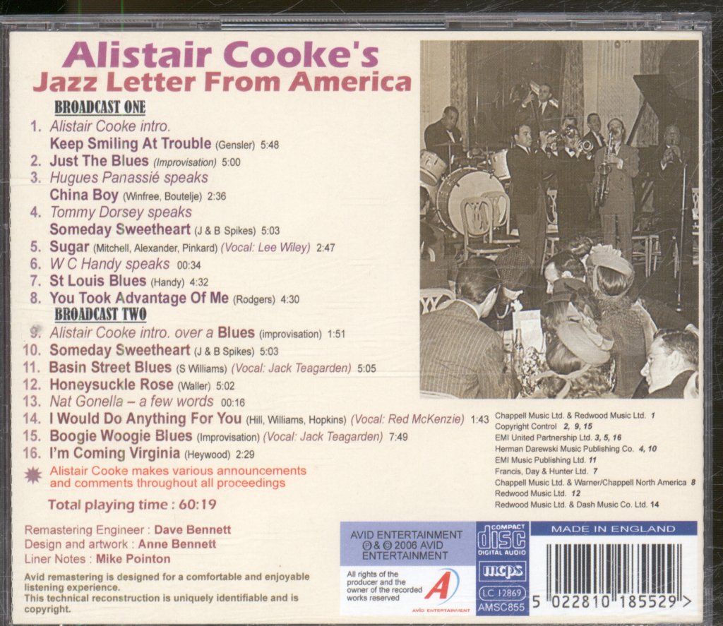 Various Artists - Alistair Cooke's Jazz Letter From America - Cd