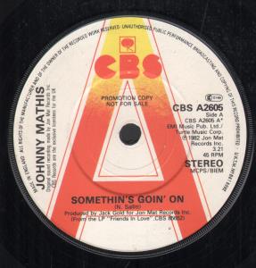 Johnny Mathis - Somethin's Goin' On - 7 Inch