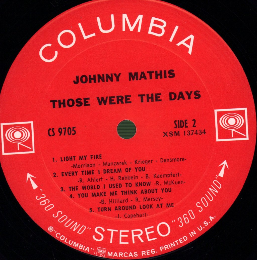 Johnny Mathis - Those Were The Days - Lp