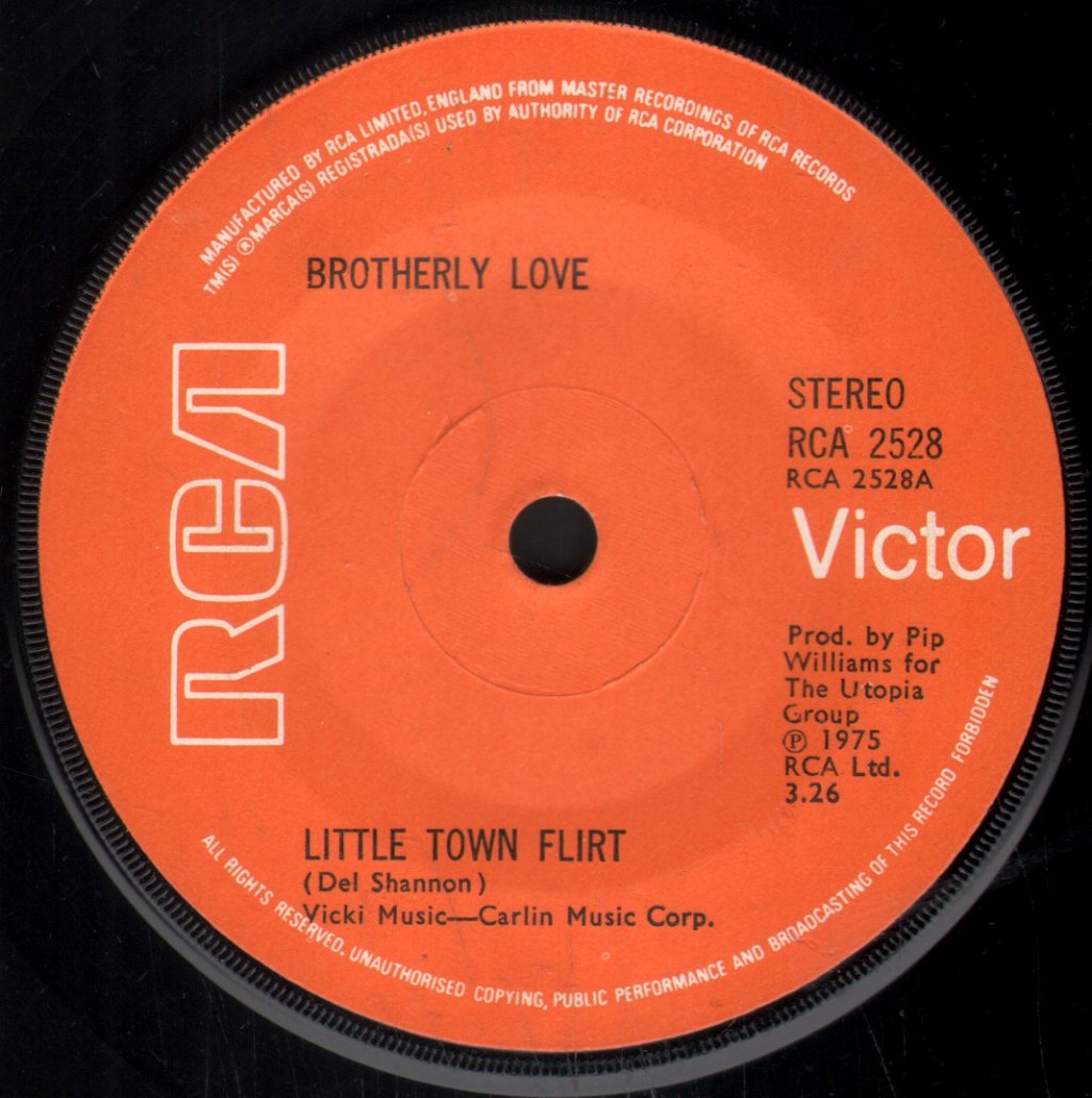 Brotherly Love - Little Town Flirt - 7 Inch