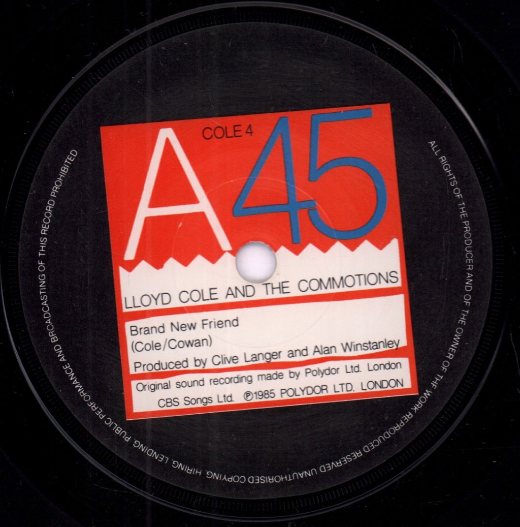 Lloyd Cole And The Commotions - Brand New Friend - 7 Inch