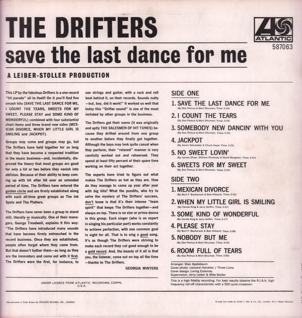 Drifters - Save The Last Dance For Me - Lp