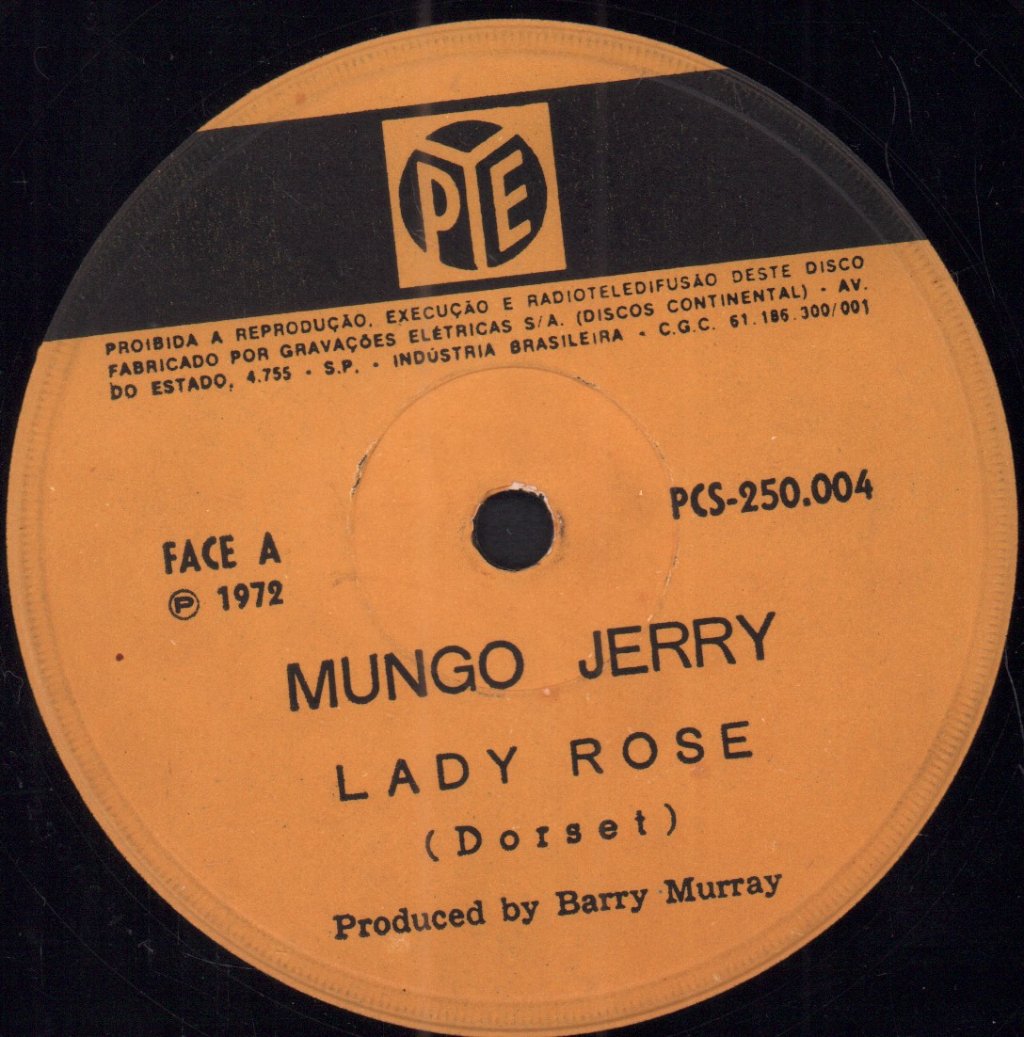 Mungo Jerry - Lady Rose - 7 Inch