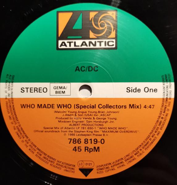 AC/DC - Who Made Who - 12 Inch