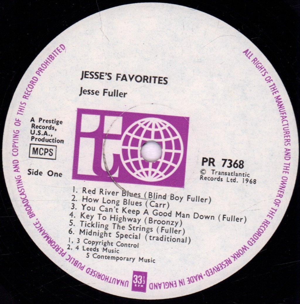 Jesse Fuller - Favorites - Lp