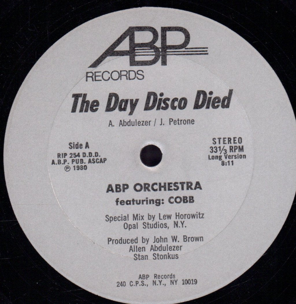 ABP Orchestra featuring cobb - Day Disco Died - 12 Inch