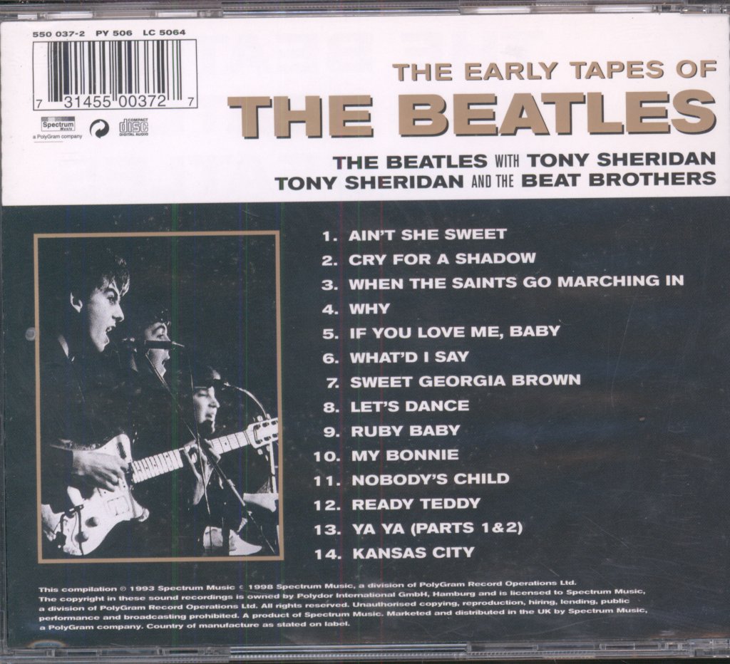 Beatles With Tony Sheridan - Early Tapes Of - Cd
