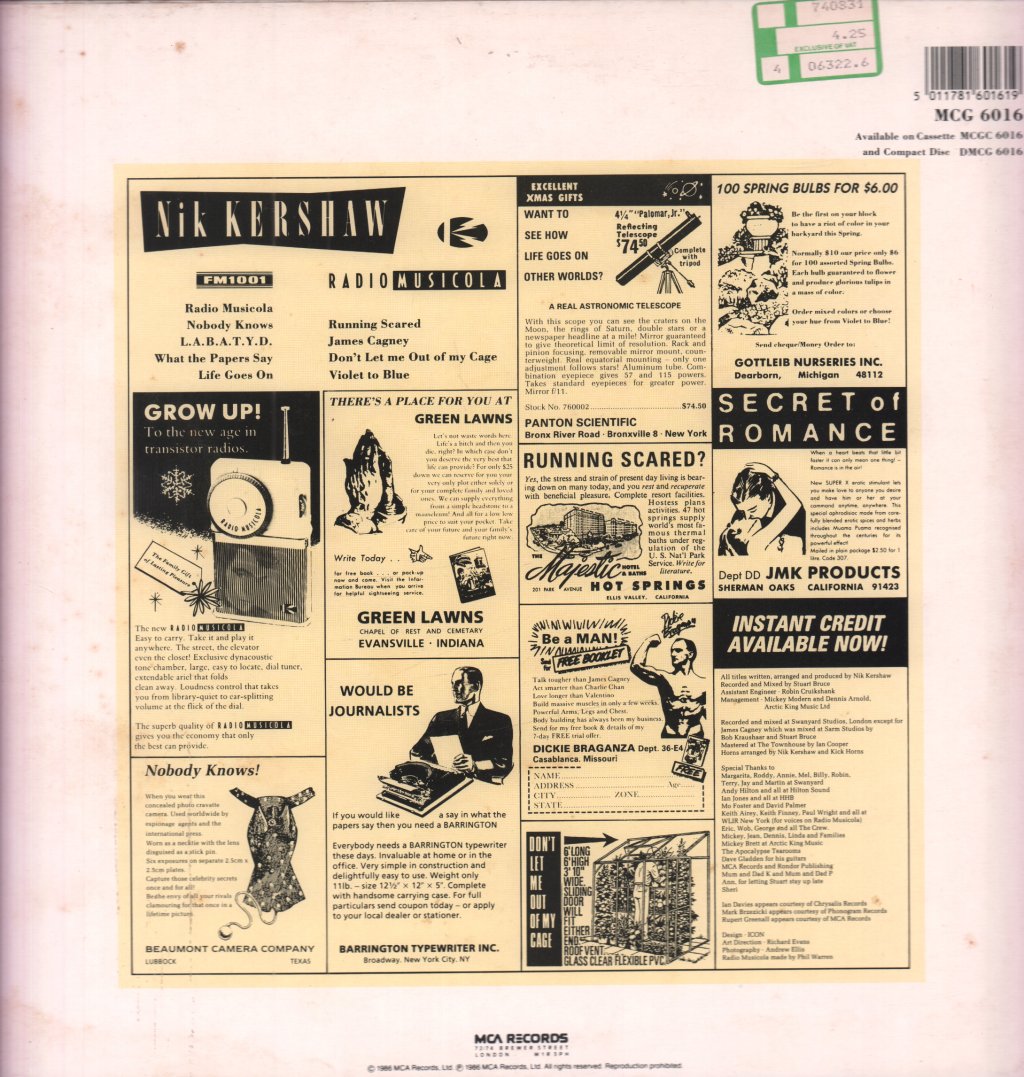 Nik Kershaw - Radio Musicola - Lp