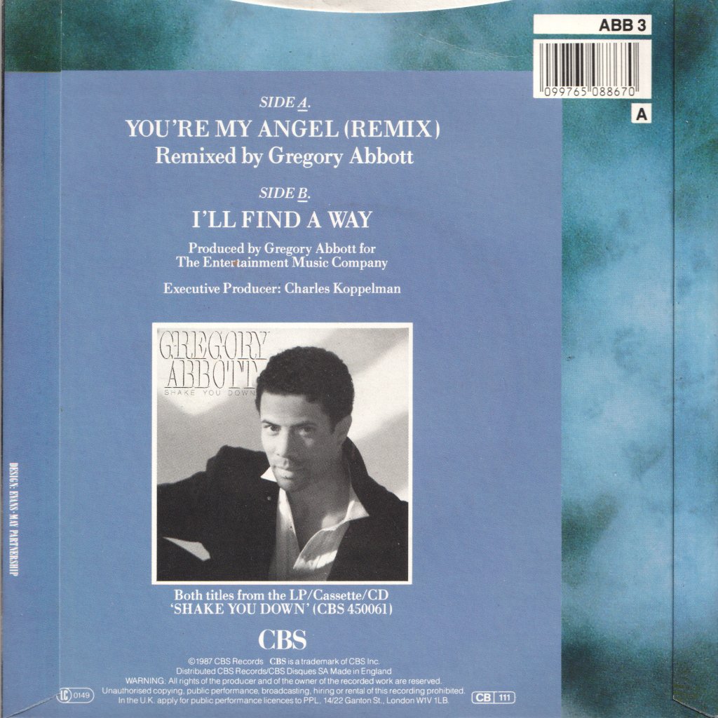 Gregory Abbott - You're My Angel - 7 Inch