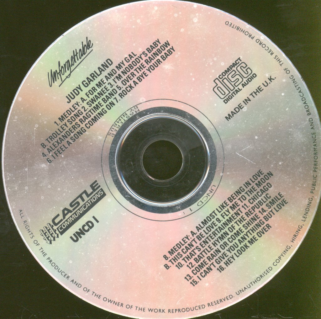 Judy Garland - Unforgettable - 16 Golden Classics - Cd