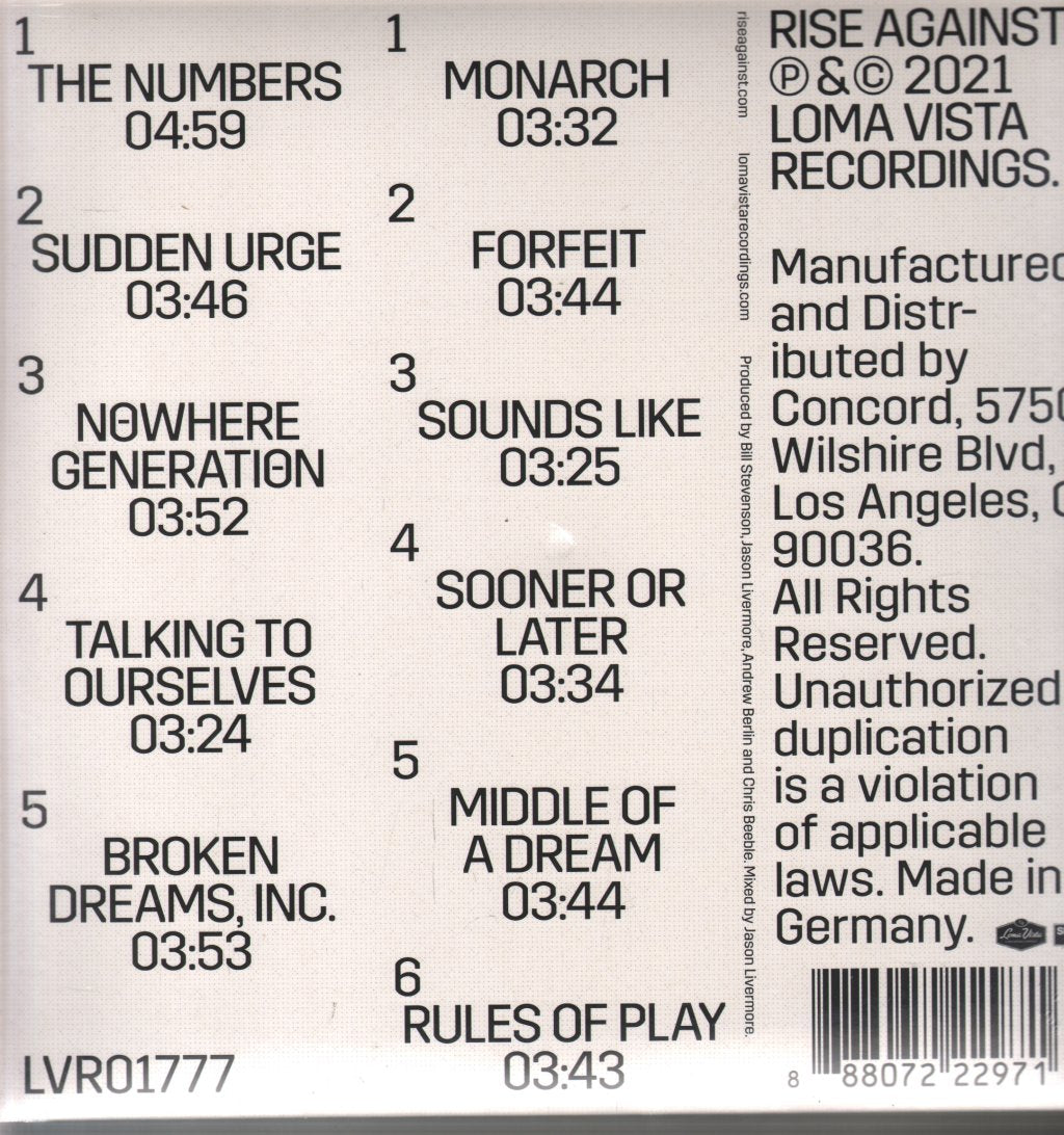 Rise Against - Nowhere Generation - Lp