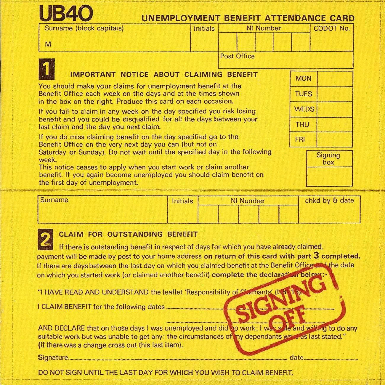 UB40 - Signing Off - Cd