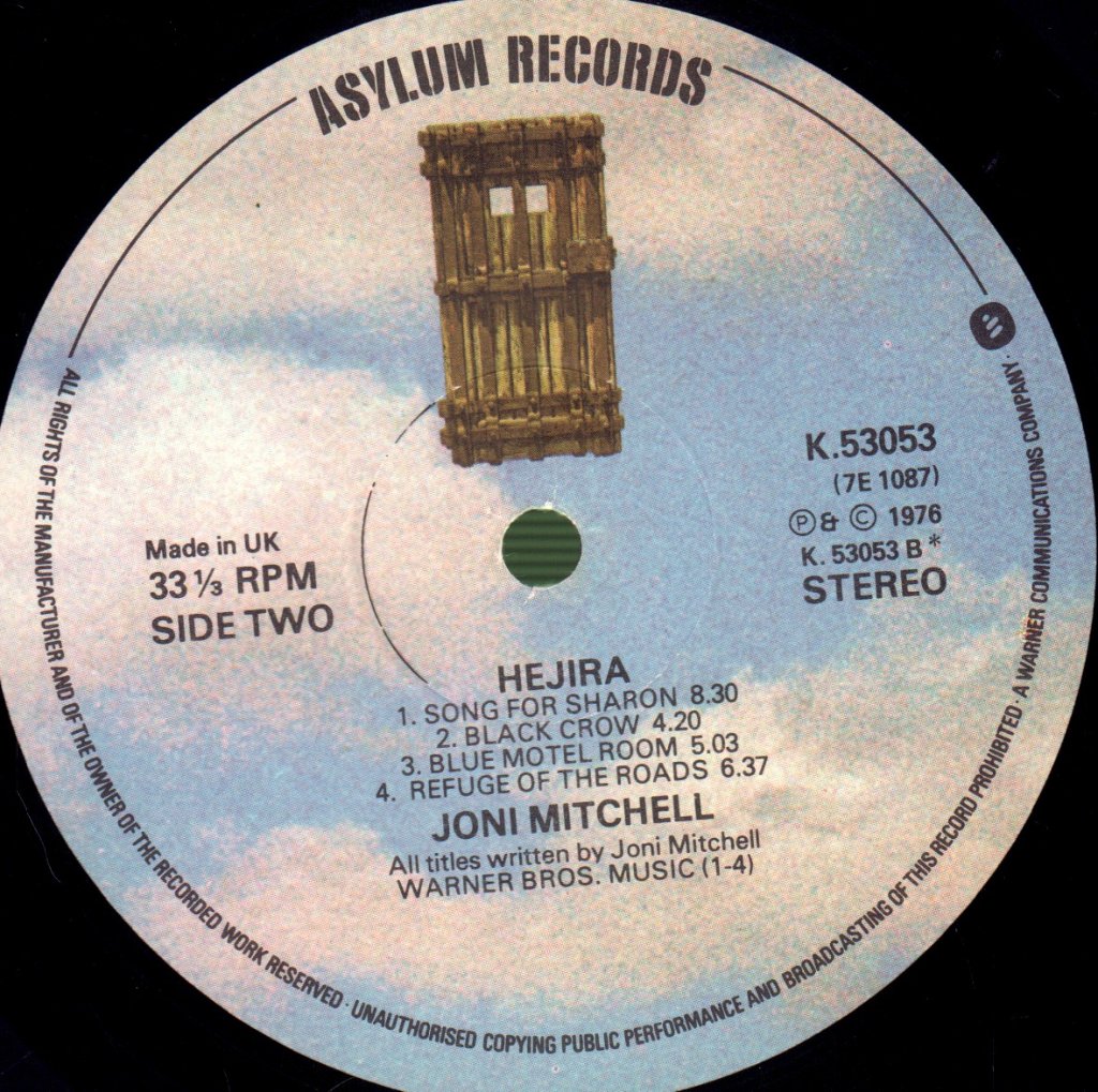 Joni Mitchell - Hejira - Lp