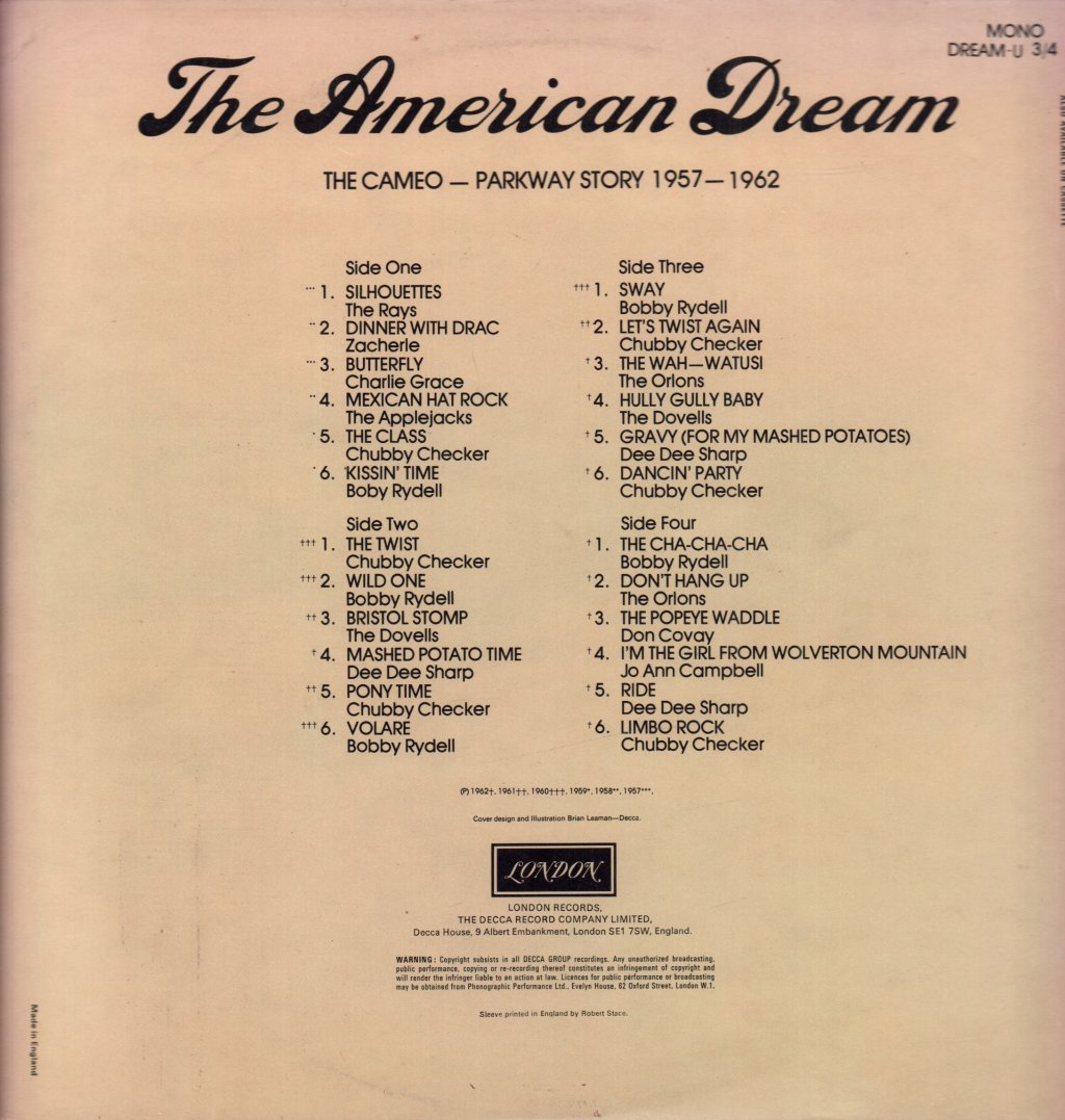 Various Artists - American Dream The Cameo-Parkway Story 1957-1962 - Double Lp