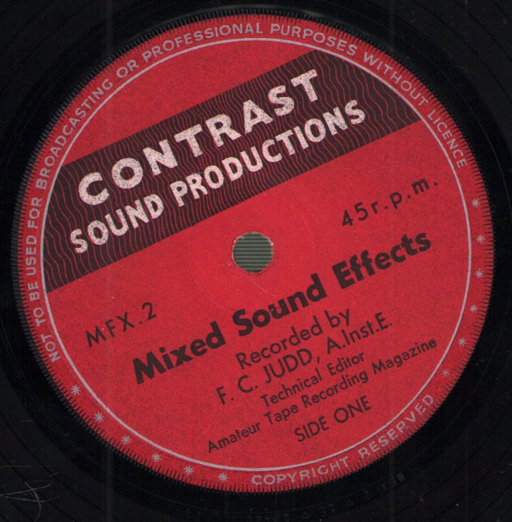 Frederick Judd - Authentic High Fidelity Sound Effects - 7 Inch