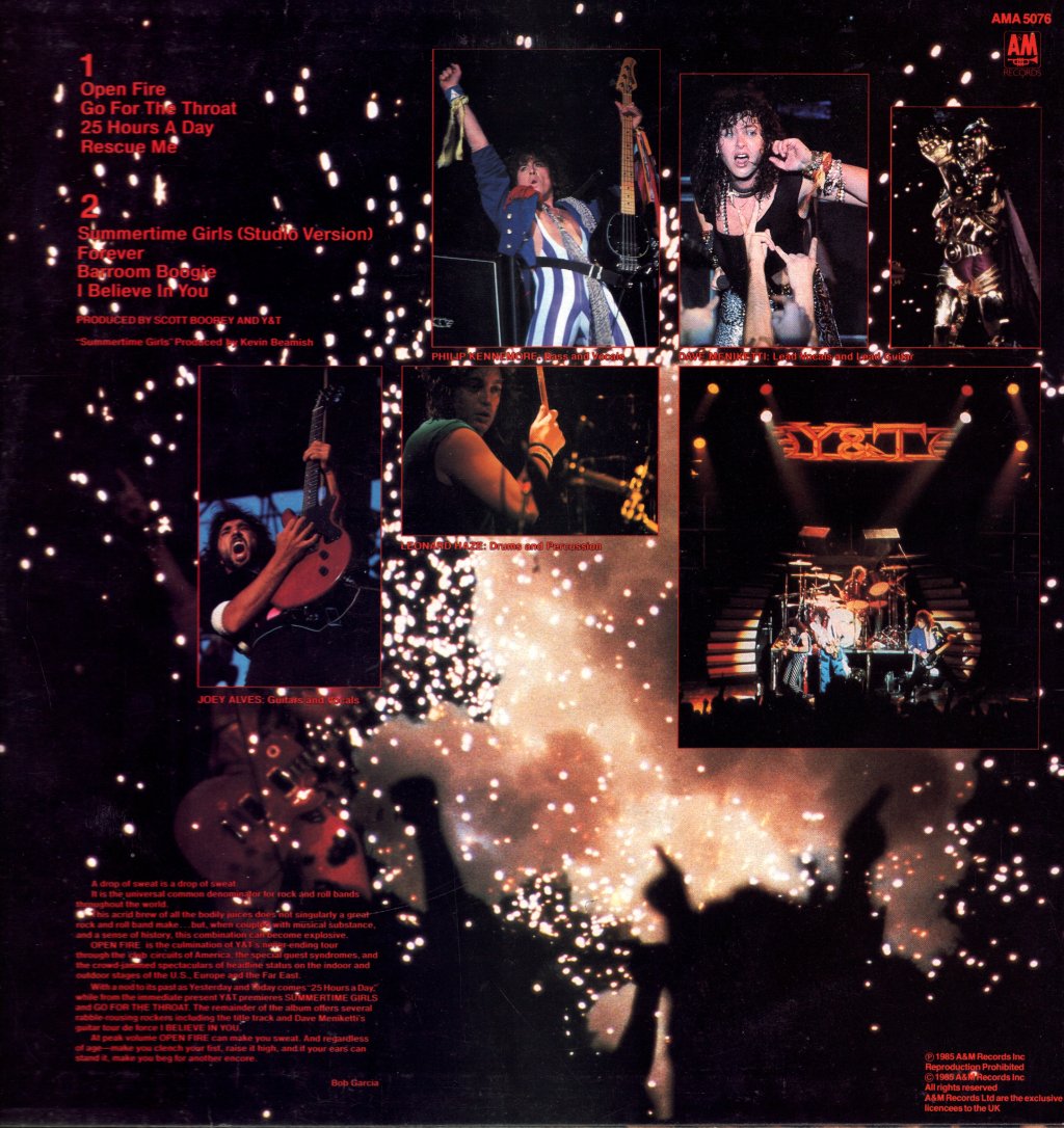 Y & T - Open Fire - Lp