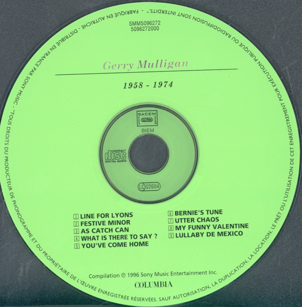 Gerry Mulligan - 1958-1974 - Cd