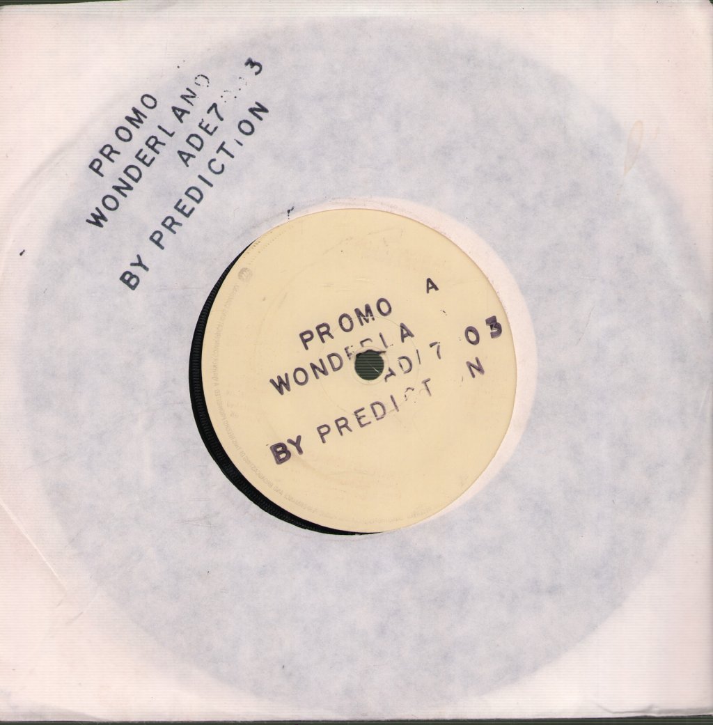 Prediction - Wonderland / Wonderland Instrumental - 7 Inch